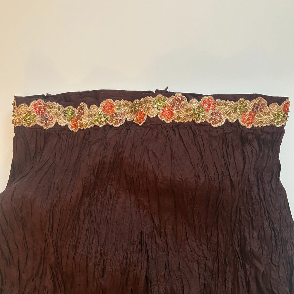 NWT Gorgeous boho skirt with embellished waistline.